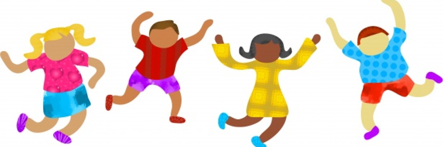 multiethnic children playing